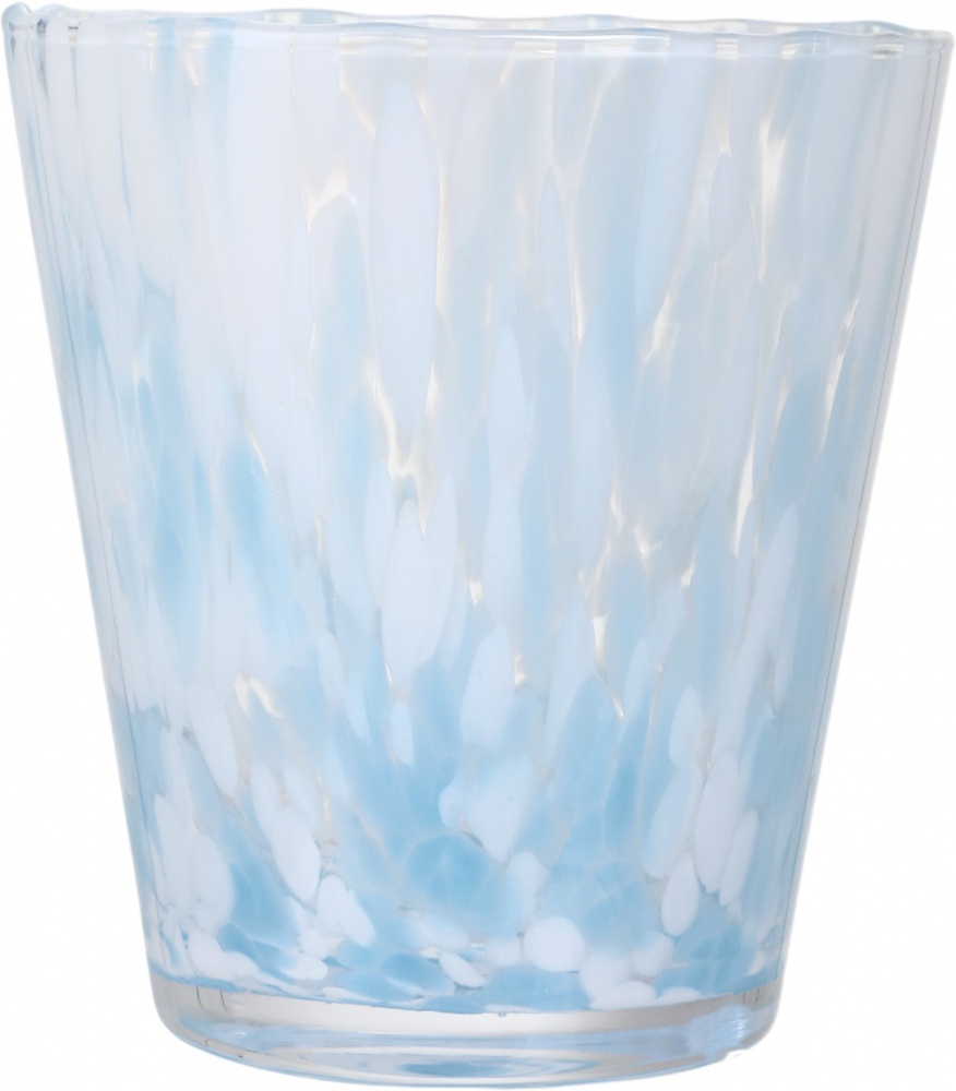 Ваза скляна Wrzesniak Glassworks Confetti 16 см блакитна 27-1061C