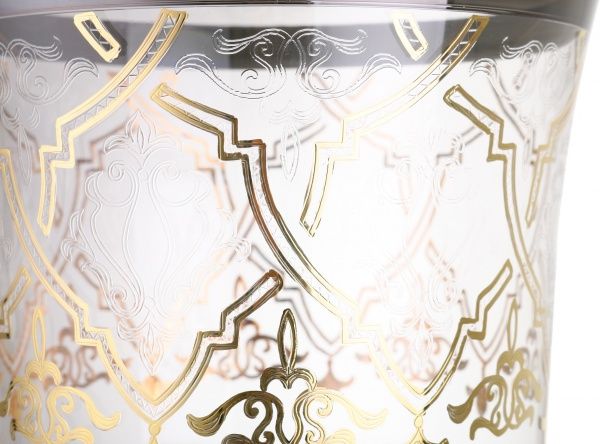 Ваза стеклянная прозрачная с золотом 20х35 см G949Z-VASE Combi