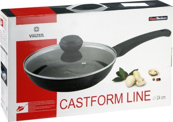 Сковорода з кришкою Teflon Platinum 24 см 89407 Vinzer
