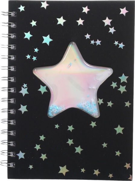 Книга для нотаток на спіралі Зірка 80 аркушів А5