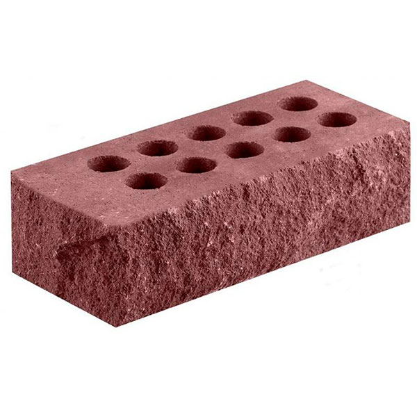 Цегла гіперпресована Літос Скеля пустотіла тичкова Бордо