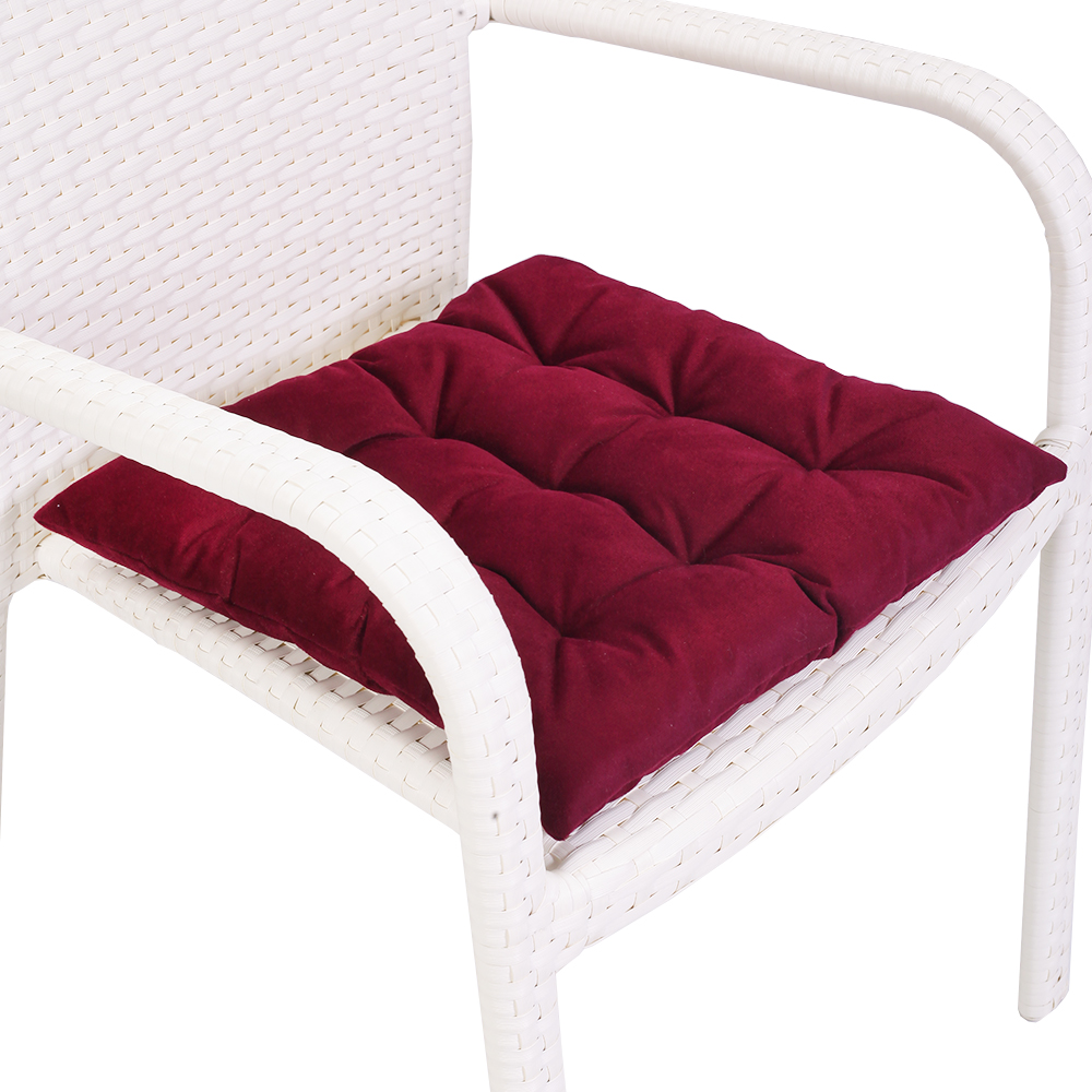 Подушка на стул стеганая 9 закрепок бордо Flox 70