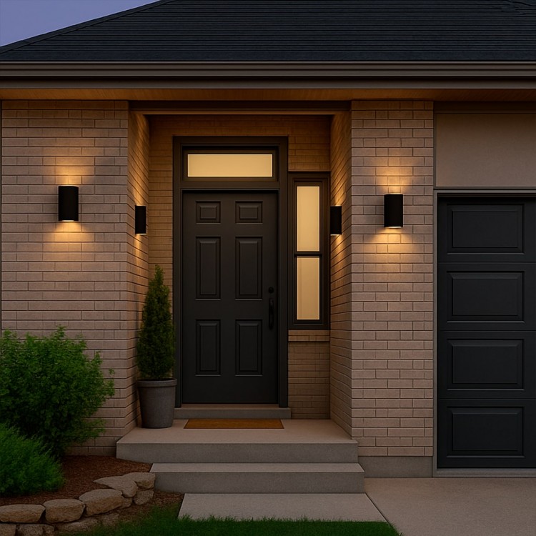 Світильник вуличний настінний LEDCOIN 2 x GU10 /чорний DH147