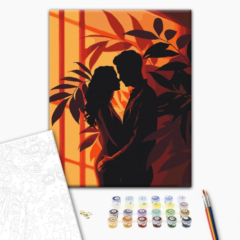 Картина по номерам Силуэты страсти 40х50 см Brushme