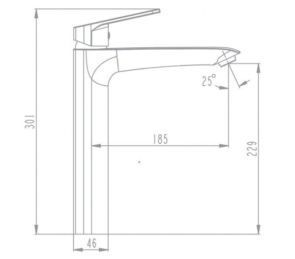 Змішувач для умивальника Aqua Rodos Terra 90445 хром