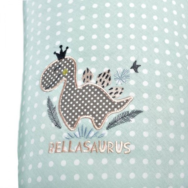 Подушка для кормления Standart Dinosaur 35х200 см с карабином мята IDEIA