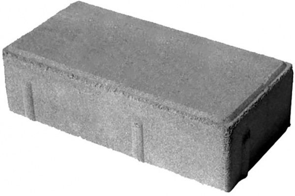 Тротуарная плитка Кирпичик 200х100х60 серая