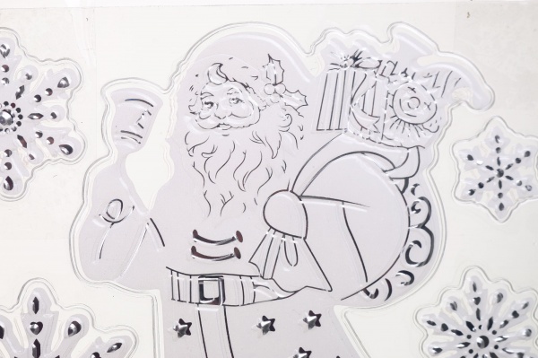 Наклейка декоративная силиконовая микс (4 дизайна) в ассортименте 17x17 см