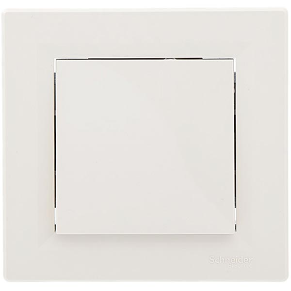 Переключатель проходной одноклавишный Schneider Electric Asfora без подсветки 10 А 220В IP20 кремовый