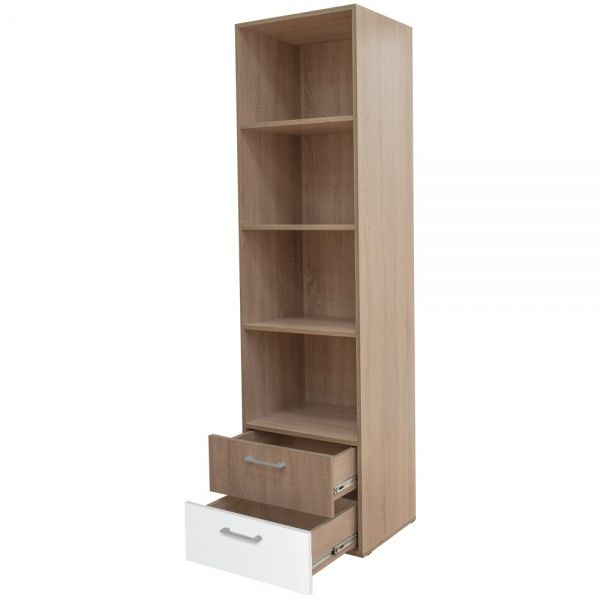 Этажерка пристенная DC Пабло 1800х500х400 мм дуб сонома/нимфея альба (DC)