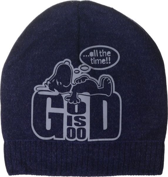 Шапочка детская для девочки Kraft+ 7685 р.50-52 синий меланж 