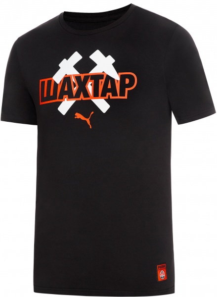 Футболка Puma FCSD FtblCore Wording Tee 76412202 р.S чорний