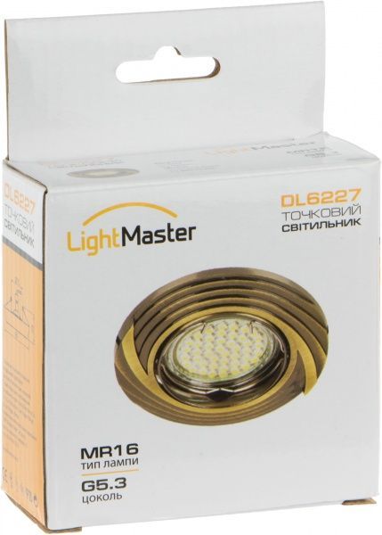 Світильник точковий LightMaster GU5.3 золотий DL6227 золото 