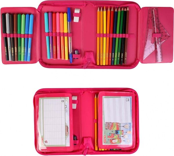 Пенал 31 предметов Melody Clef 50014323 Herlitz розовый