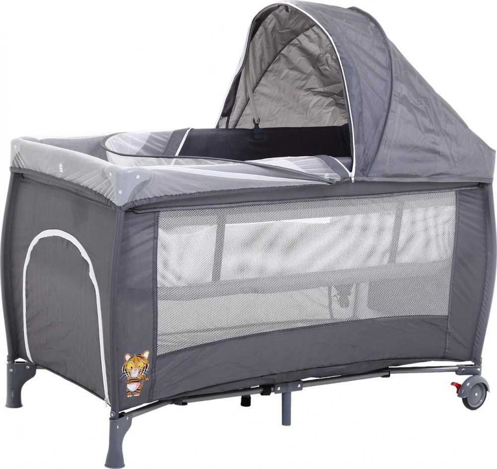 Манеж-ліжко Bambinelli 120х60х76 см сірий H64-G7