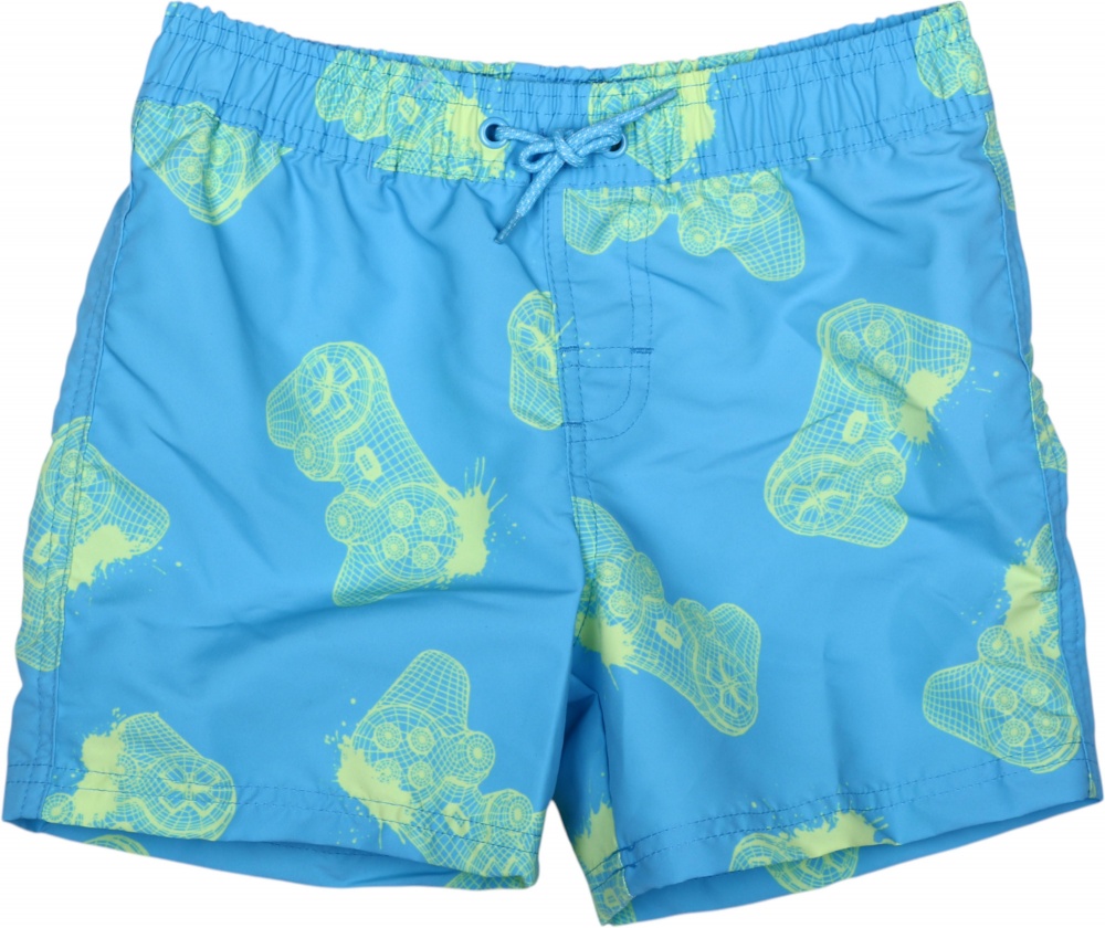 Шорты для плавания HW 25ENGL14 р.158-164 голубой с принтом