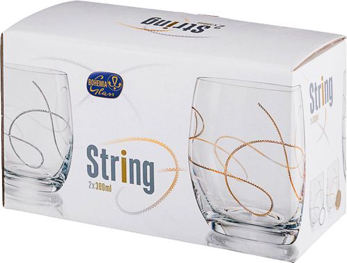 Набор стаканов для виски String 300 мл 2 шт b25180-QH013 Bohemia