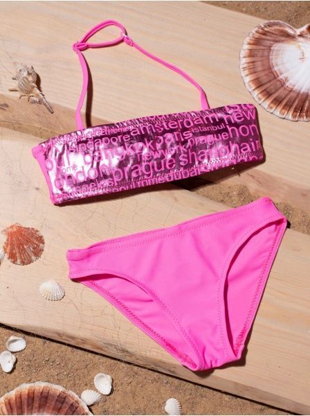 Купальник для девочек Conte-Kids р.122-128 розовый GLAMOUR PARTY 