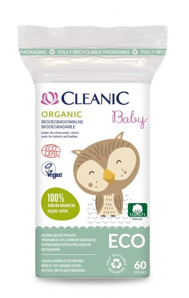 Ватные диски Cleanic Eco Baby 60 шт. (мягкая)