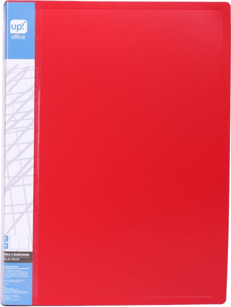 Папка А4 с 40 файлами красный UP! (Underprice)