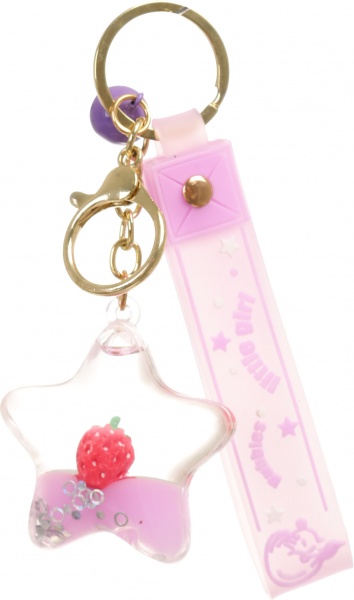 Брелок Звездный песок с начинкой сиреневый