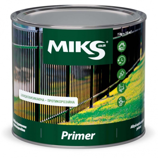 Ґрунтовка антикорозійна MIKS Color червоно-коричнева мат 2,5кг