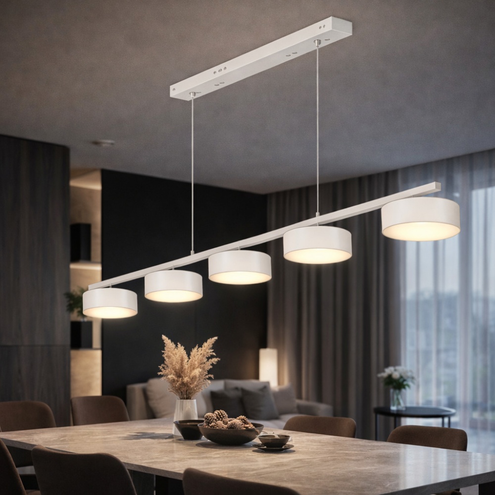 Люстра подвесная LIGHT SET DUSHA MS241-ZD5 5x12 Вт GX53 белый/молочный