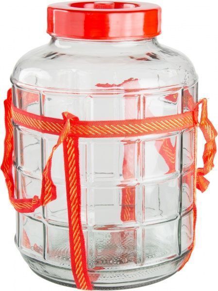 Бутель скляний із кришкою 18 л GL-70/18