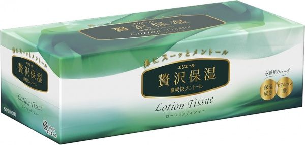 Носові хустинки у коробці Elleair освіжувальні FRESH LOTION 160 шт.