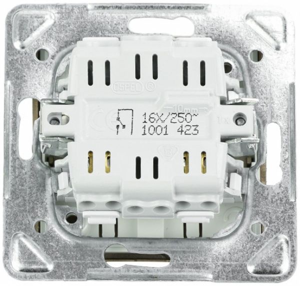 Вимикач одноклавішний Ospel Impresja без підсвітки 16 А 250В IP20 золотий