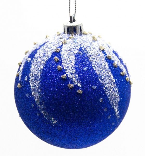 Шар Глиттер d100 синий/белый
