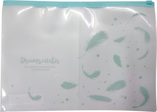 Папка на молнии 5580 А4 Лето голубая Deli