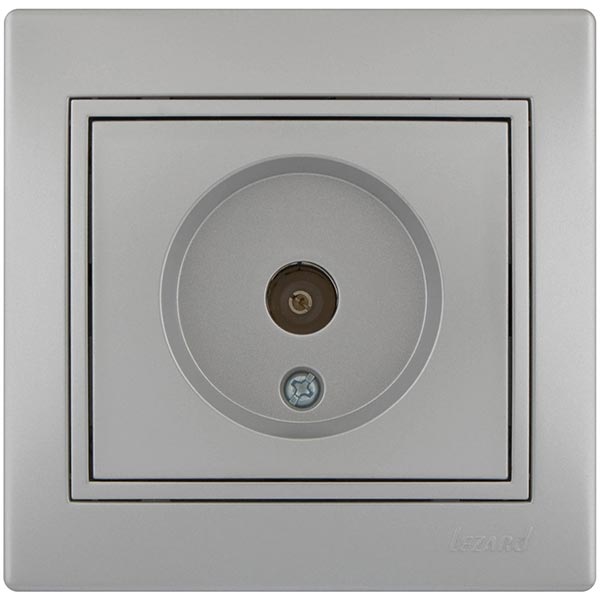 Розетка TV проходная Lezard Mira серый 701-1010-129