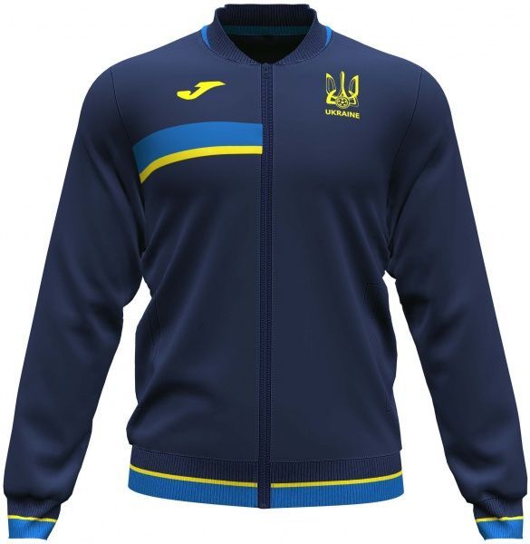 Джемпер форми збірної України 2021 Joma FED. FUTBOL UCRANIA FULL ZIP SWEATSHIRT AT102377A339 р. XL темно-синій