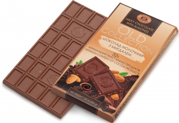 Шоколад Old Collection молочный с миндалем