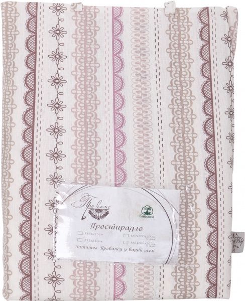 Простынь Кружево 180x200 см разноцветный Прованс 