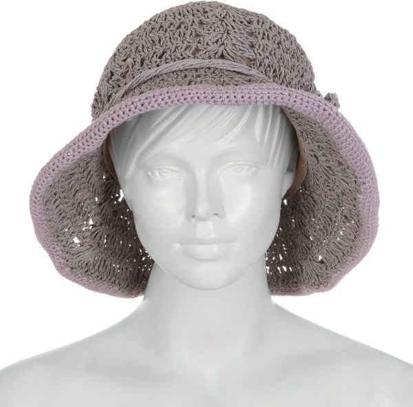 Шляпа one size серо-фиолетовый