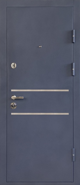 Двері вхідні Міністерство дверей КУ-Антрацит М грифель горизонт 2050х860 мм праві