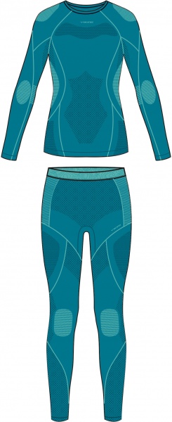 Комплект термобелья Viking UNDERWEAR LOTTA RECYCLED (LADY SET) 500/23/6764/70 р.S бирюзовый