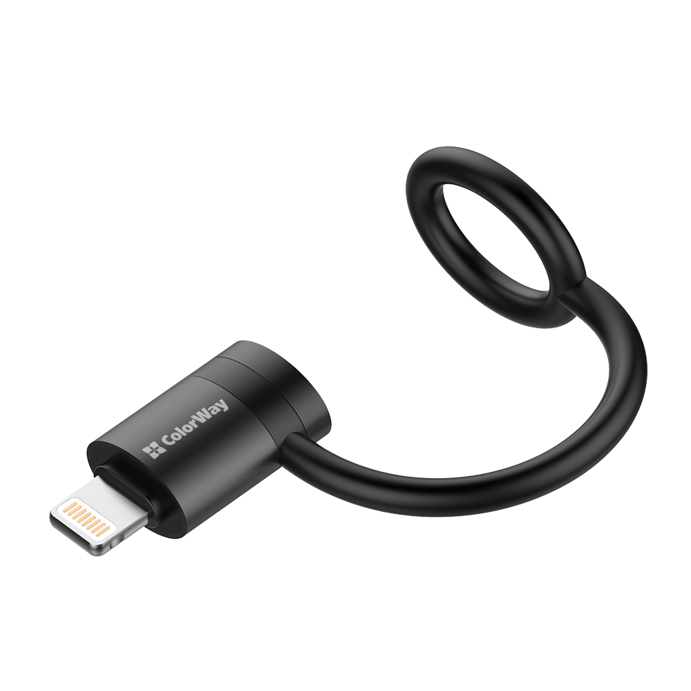 Адаптер із роз'ємами ColorWay Lightning To USB-C чорний (CW-AD-LC) black (CW-AD-LC)