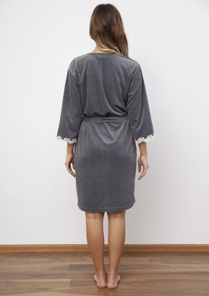Халат жіночий Roksana №895/50015 р. L темно-сірий 