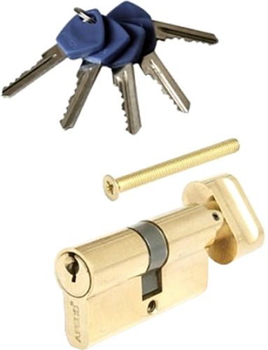 Циліндр Apecs EC-60-C-G (CIS) 30x30 ключ-ключ 60 мм жовтий