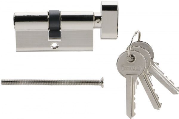 Цилиндр Abus KE45 30x30 ключ-вороток 60 мм матовый никель
