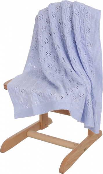 Плед Banian вязаный 90x100 см голубой 