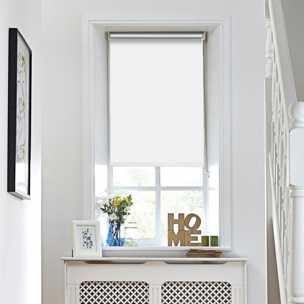 Ролета термо (blackout) міні Rollotex з фіксацією на струні Boston 68x215 см біла