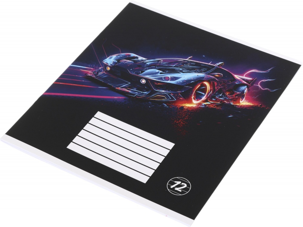 Зошит шкільний Neon movement_25 12 аркушів скоба, лінія Nota Bene