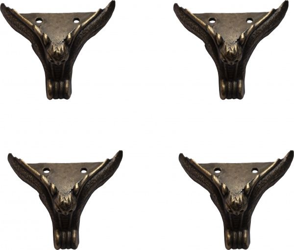 Ніжки декоративні стара латунь 42х23 мм 4 шт. 