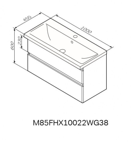 Тумба подвесная AM.PM M85-FHX1002-WC1002WG38 X-Joy 100 см