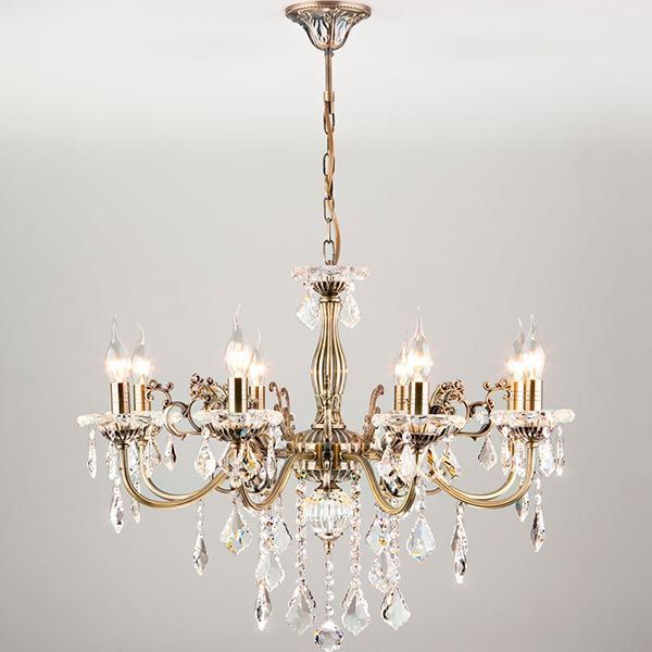 Люстра підвісна Strotskis Joanna 8x60 Вт E14 антична бронза 3281/8 