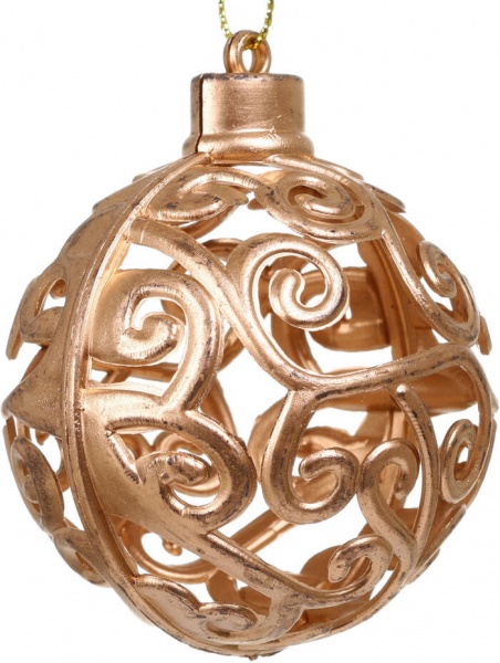 Декоративна підвіска Куля 5x6 см золотий NY21046